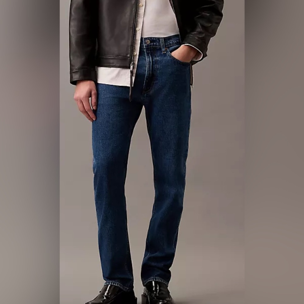 CALVIN KLEIN Medium Wash Straight Leg Jeans